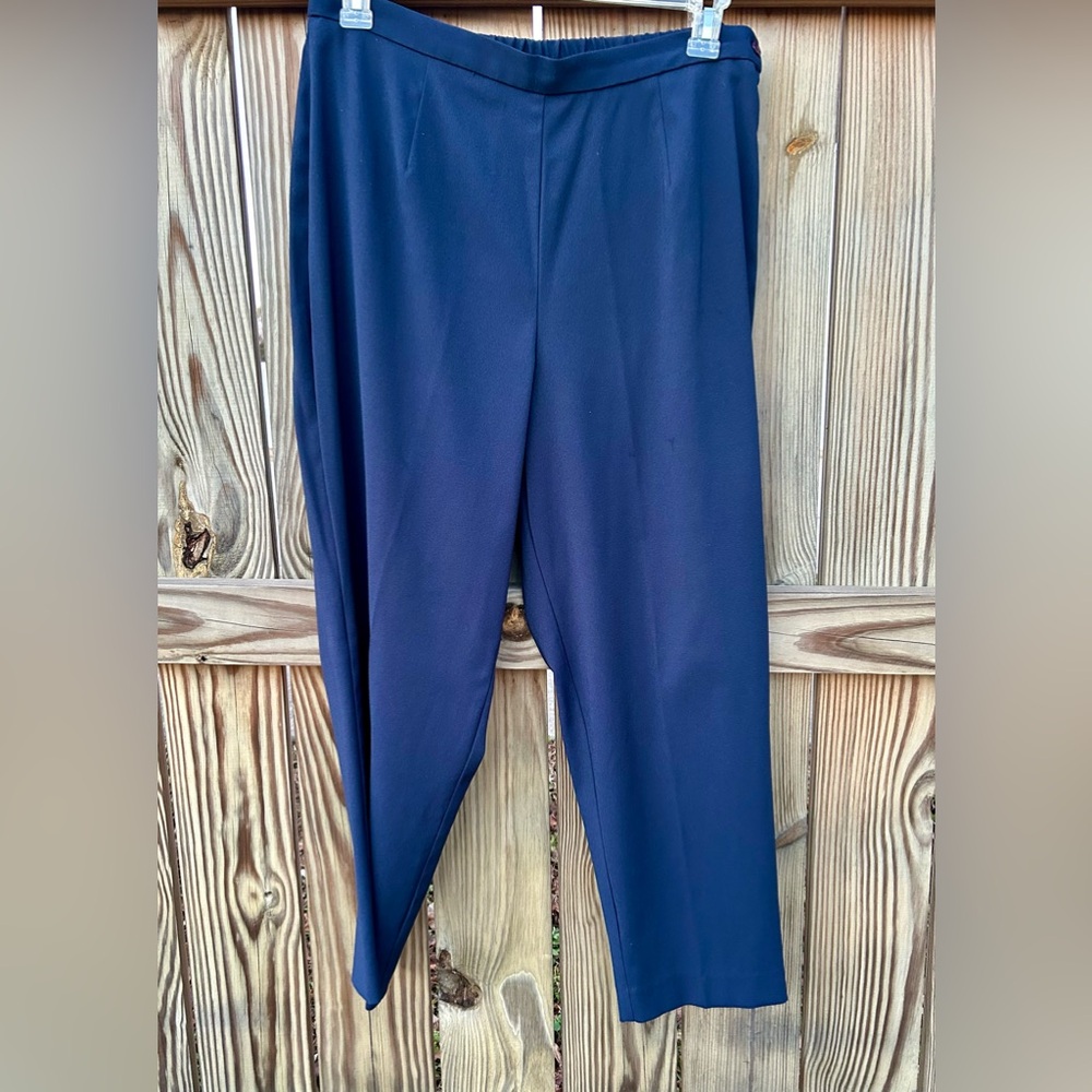 NWT Vintage Pants Leslie Fay Size 16 Petite Flowy Work Trousers